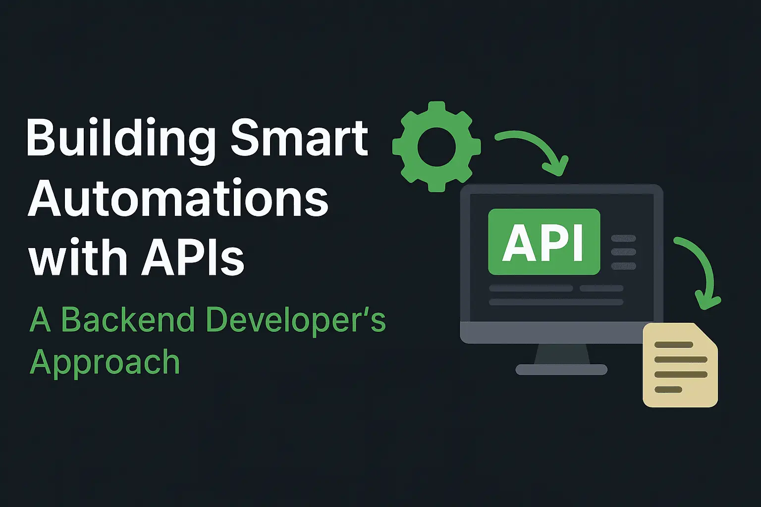 Building Smart Automations with APIs — A Backend Developer’s Approach